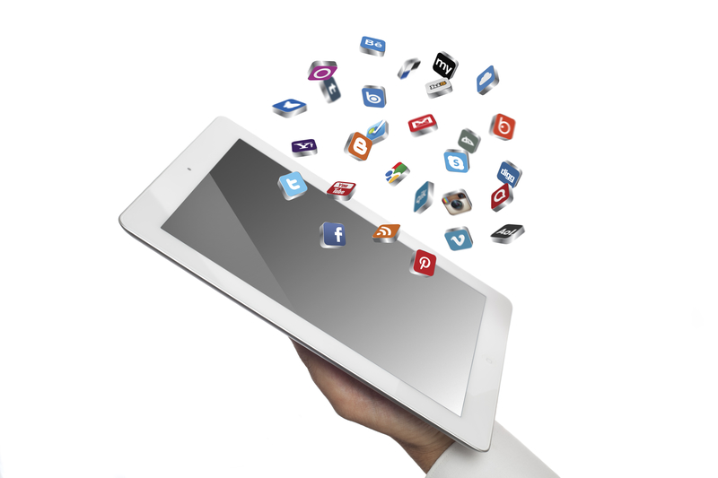 Tablet and Social Media Icons